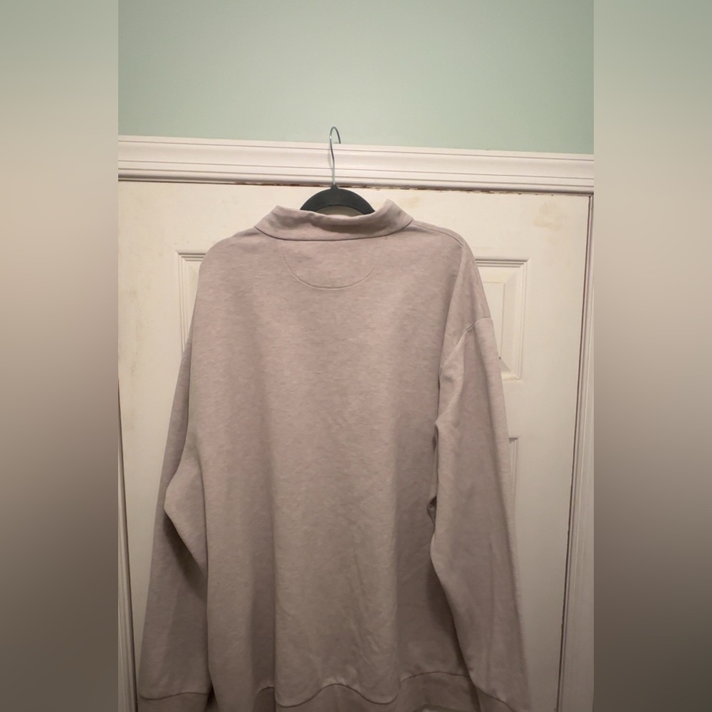 Polo by Ralph Lauren Men’s Big & Tall Cream Quarter Zip - Picture 3 of 3